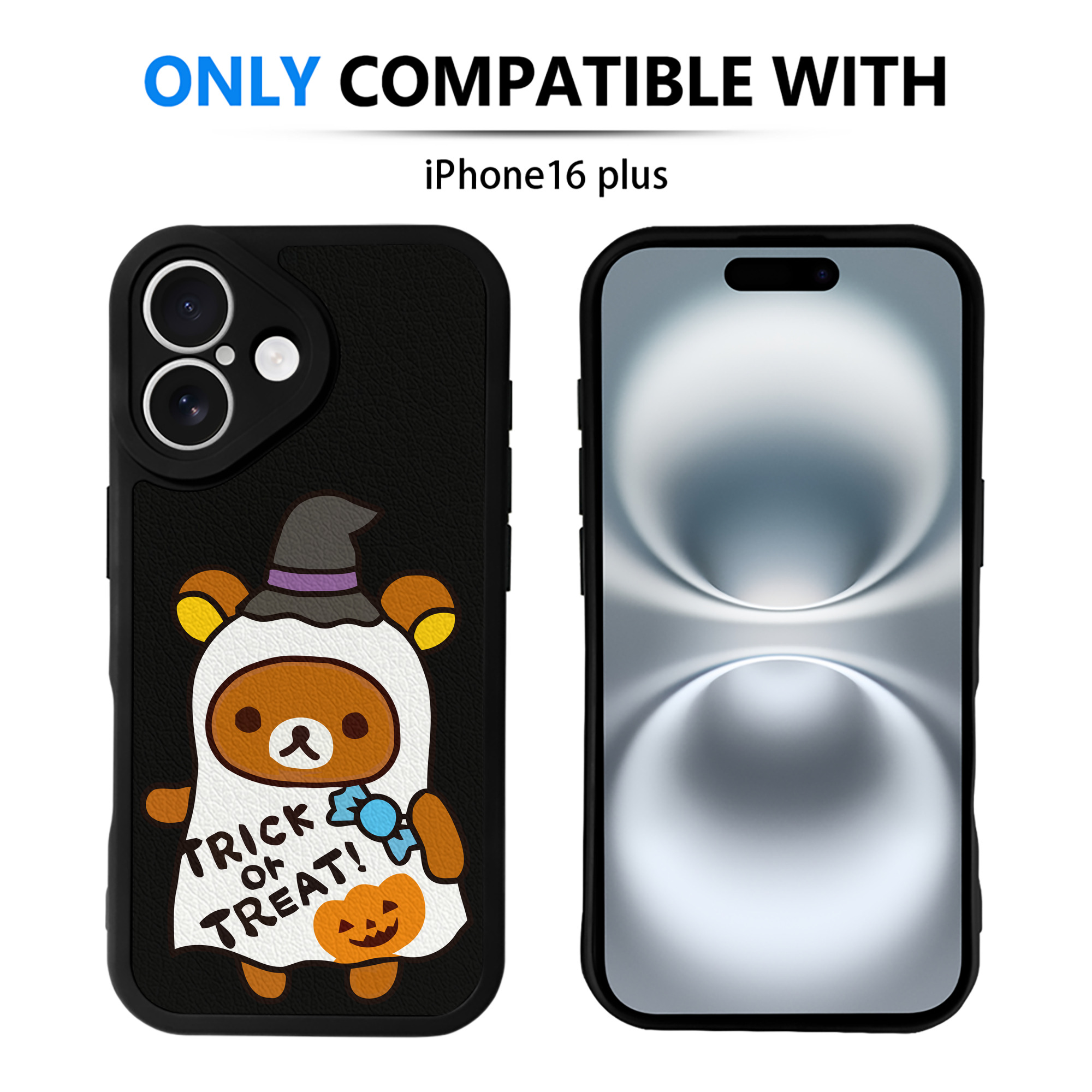 （画像用） リラックマ リラックマ キイロイトリ Rilakkuma Korilakkuma Kiiroitori 【iPhone 16シリーズ対応】シリコンスマホケース（レザー調） 材質：シリコン